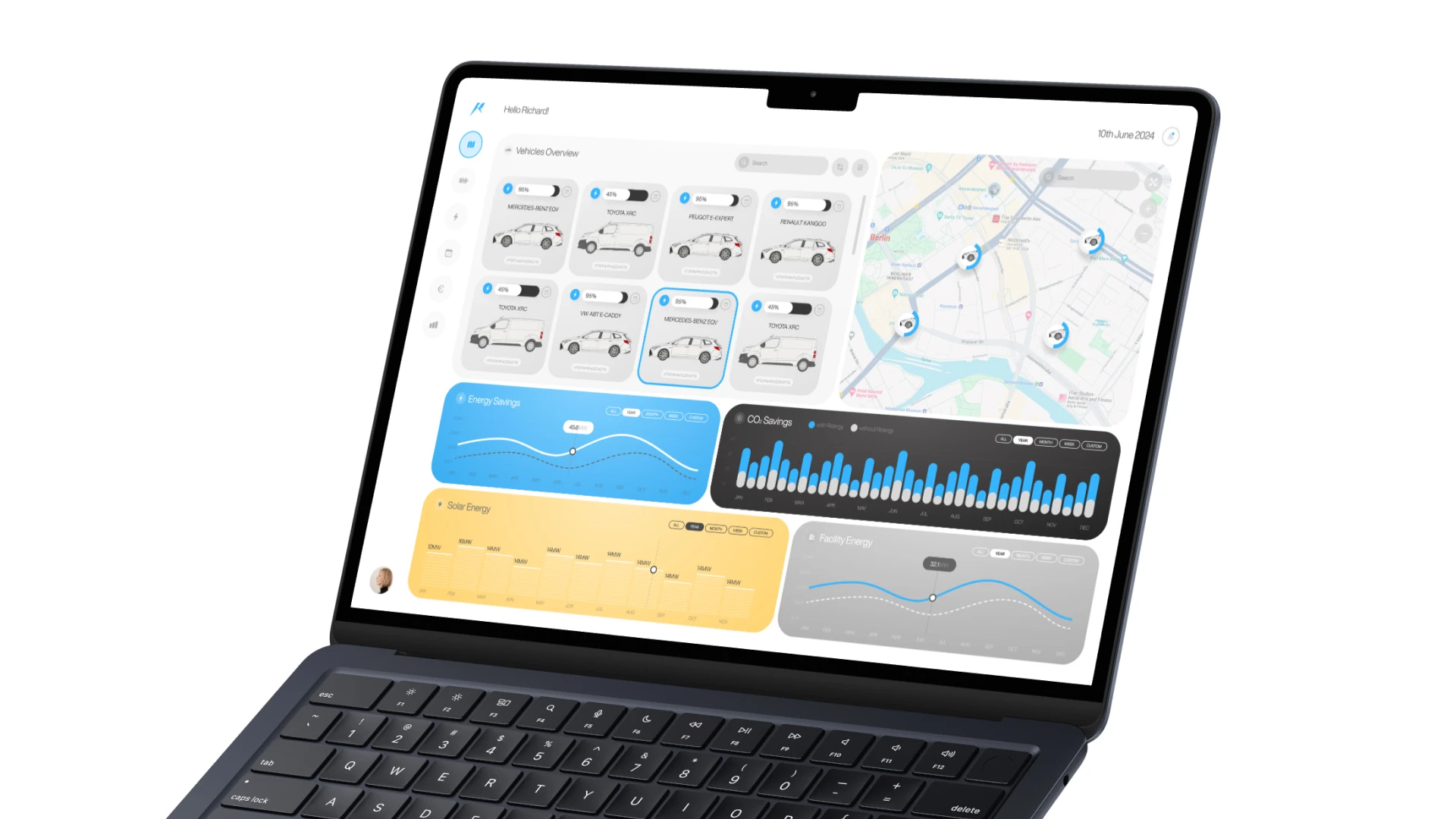 Ridergy / Interfaces, project view 2