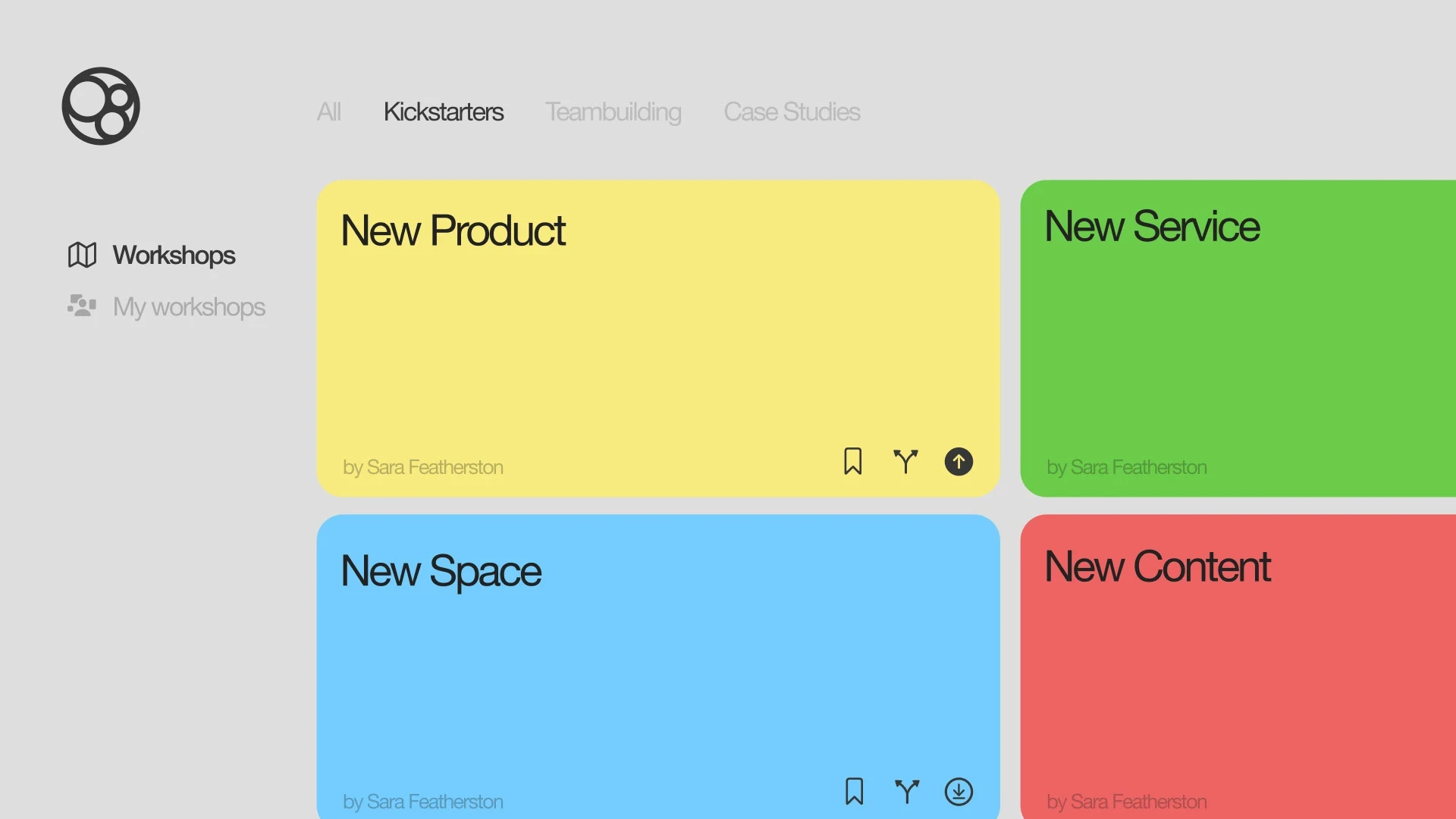 unthink / app, project view 2