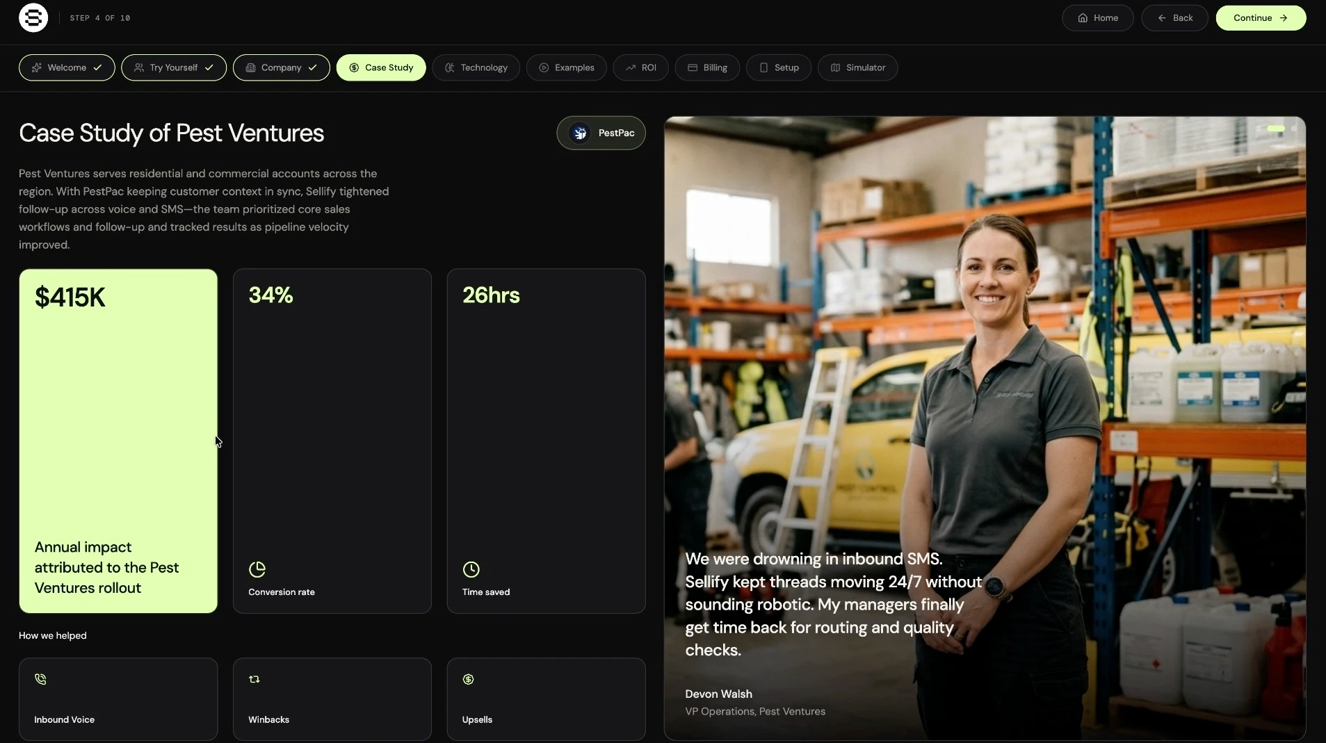 Sellify / Onboarding, project view 4